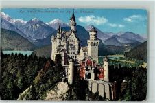 87645 W8959 Neuschwanstein - Schloss mit Alp und Schwansee