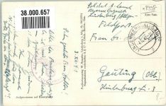 88161 W8998 Lindenberg i. Allgäu Foto AK WK II Stempel Kirche Berge