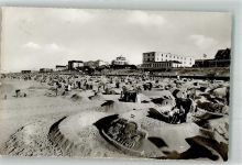 26486 W2946 Wangerooge , Nordseebad Foto AK Strandleben vor dem Cafe Pudding