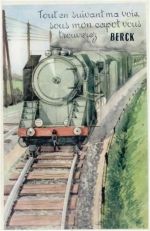 62600 Berck - Berck-Plage (Frankreich) Leporello Eisenbahn I-II (Stauchung, Ecken abgestossen)
