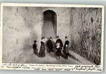 London 1913 Foto AK Tower of London Sub-Crypt