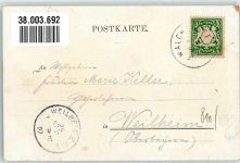 82431 W8111 Walchensee , Oberbay 1902 Lithographie / Künstlerkarte Klösterl am See