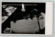 Briefmarken Brief Advent Stilleben AK Post Foto AK