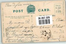 Caernarfon 1910 Foto AK Bangor Briefmarke Bildseite