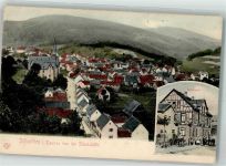 61389 W6384 Schmitten , Taunus 1905 Gebrauchsspuren Hotel Kurhaus Kirche