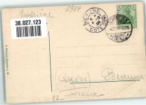 61389 W6384 Schmitten , Taunus 1905 Gebrauchsspuren Hotel Kurhaus Kirche
