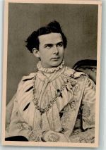 Portrait des jungen Königs als Georgiritter Verlag Durner Nr. 149 Adel Ludwig II