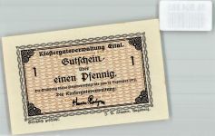 82488 W8107 Ettal 1917 Notgeldschein 1 Pfennig