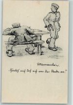 Bleistiftzeichnung Kohlezeichnung Skizzen Militär Karikatur Künstlerkarte