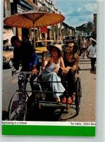 Vientiane 1977 Foto AK Sightseeing in a trishaw Auto