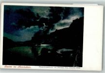 01847 O8351 Bastei - Bastei bei Mondschein Verlag Hermann Poy 5599