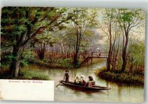 Auf der Mutnitza Boot Gebrüder Grunert Serie I. Trachten Spreewald