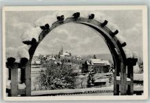 06507 O4304 Friedrichsbrunn Winter Panorama des Ortes mit der Bonhoeffer-Kirche