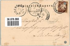 84307 W8330 Eggenfelden 1900 KEINE AK Gebrauchsspuren Geschäftskorrespondenz gelocht