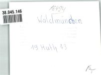 93449 W8494 Waldmünchen FOTO KEINE AK Hotel Post Kirche Ort handschriftlich Foto Original aus Archiv eines Ansichtskartenverlages