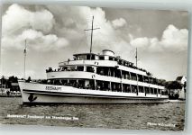 82319 W8130 Starnberg Foto AK Fahrgastschiff MS Seeshaupt auf dem Starnberger See Fotograf Richard Wörsching