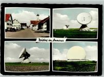 82399 W8121 Raisting , Oberbay 1973 Foto AK Satelliten-Station