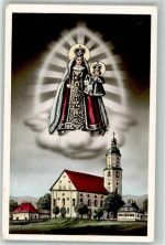 86650 W8853 Wemding Künstlerkarte Wallfahrtsbasilika Maria Brünnlein
