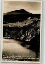 Schneekoppe 1936 Foto AK Großer Teich Riesengebirge