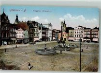 Broumov Braunau 1913 Gebrauchsspuren Ringplatz Denkmal Säule