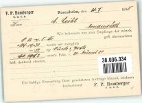 83022 W8200 Rosenheim , Oberbay 1905 - Geschäftskorrespondenz Fa. Hamberger