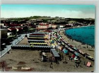 61032 Fano 1953 Foto AK Schwimmbad Strand