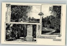 85435 W8058 Erding Foto AK Denkmal v. Diez, W. Stadtpark