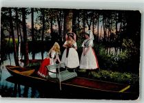 Frauen Boot Louis Gläser 6426 Trachten Spreewald 1920