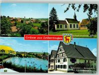88637 W7795 Leibertingen Foto AK Kirche St. Panktraius Schwimmbad Geburtshaus v. Abraham St. Clara