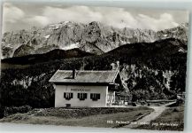 Partnachalm Foto AK Almhütte mit dem Wetterstein Fotograf Beckert