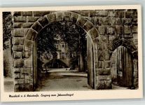 67433 W6730 Mußbach an der Weinstraße Foto AK Eingang zum Johanittergut Notopfermarke