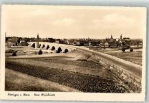 97318 W8710 Kitzingen 1940 Foto AK Neue Mainbrücke