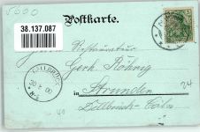 42103 W5600 Elberfeld 1900 Lithographie / Künstlerkarte Schwebebahnbrücke zwischen Elberfeld und Barmen