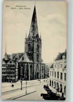 24103 W2300 Kiel , Ostsee - Markt mit Nikolaikirche und Altem Rathaus