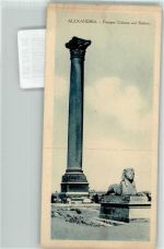 Alexandria Foto AK Denkmal Polüey Column and Sphinx