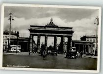 10115 W1000 Tiergarten Foto AK Auto Omnibus Brandenburger Tor