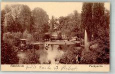 68159 W6800 Mannheim 1905 Foto AK Parkpartie