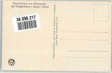 94469 W8360 Deggendorf Foto AK Liegehallen Sanatorium am hausstein