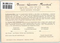 63920 W8766 Großheubach FOTO KEINE AK Pension Rosenbusch