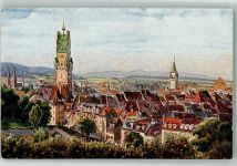 W7800 Freiburg im Breisgau Martinstor Schwabentor Marschall, V. Künstlerkarte