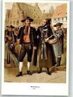 W7900 Ulm , Donau sign. Kretschmer, Albert Ein Paar in der Ulmer Tracht Trachten Schwäbisch Künstlerkarte