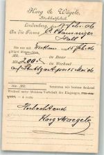 88161 W8998 Lindenberg i. Allgäu 1906 KEINE AK Fabrik Karg und Wägele Strohhut Geschäftskorreskondenz