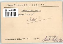 98711 O6304 Frauenwald 1914 - Geschäftskorrespondenz Glasinstrumenten-Fabrik Gebr. Schübel