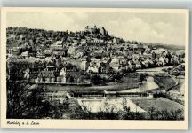 35037 W3550 Marburg Foto AK Schwimmbad Schloss