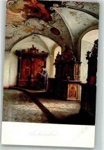 82488 W8107 Ettal Foto AK Kloster Kirche Sakristei
