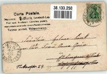 Hufeisen Golddruck Passepartout Maiglöckchen 1906 Prägedruck
