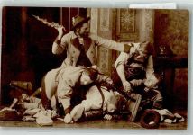 Szene mit einer Wirtshausschlägerei Tracht Volksschauspiel
