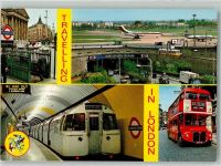 London Heatrow-Flughafen Omnibus Straßenbahn Foto AK