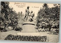 2500 Baden Foto AK Denkmal Lanner-Strauss im Kurpark