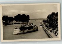 Siofok 1920 Foto AK Dampfschiff Hafen Balaton
